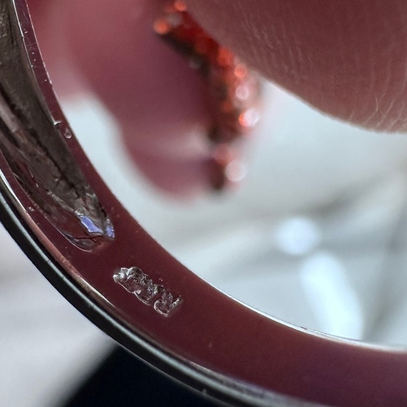 Blue Stone and CZ cocktail Ring in Sterling silver - Picture 10 of 12